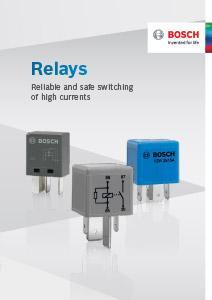 Brochure des relais BOSCH